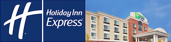 Holiday Inn Express Logo and Exterior of Building